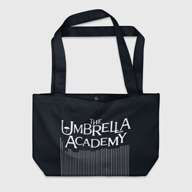 Пляжная сумка 3D с принтом Umbrella Academy в Рязани, 100% полиэстер | застегивается на металлическую кнопку; внутренний карман застегивается на молнию. Стенки укреплены специальным мягким материалом, чтобы защитить содержимое от несильных ударов
 | 5 | academy umbrella | cha cha | diego | hazel | klaus | vanya | академия амбрелла | ваня харгривз | диего | пятый | харгривз | хейзел | хейзел и чача | чача