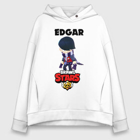 Женское худи Oversize хлопок с принтом BRAWL STARS EDGAR в Рязани, френч-терри — 70% хлопок, 30% полиэстер. Мягкий теплый начес внутри —100% хлопок | боковые карманы, эластичные манжеты и нижняя кромка, капюшон на магнитной кнопке | 8 bit | brawl stars | byron | colette | crow | edgar | gale | leon | max | mr.p | sally leon | shark | virus 8 bit | werewolf leon | акула | байрон | берли | бравл старс | ворон | коллет | макс | оборотень | эдгар