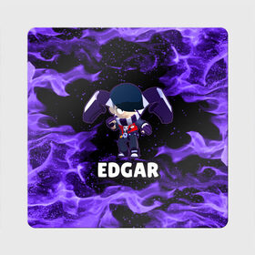 Магнит виниловый Квадрат с принтом BRAWL STARS EDGAR в Рязани, полимерный материал с магнитным слоем | размер 9*9 см, закругленные углы | Тематика изображения на принте: 8 bit | 8 бит | brawl | brawl stars | crow | edgar | leon | stars | бравл | бравл старс | браво старс | едгар | игра | компьютерная | леон | огонь | онлайн | старс | эдгар