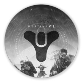 Коврик для мышки круглый с принтом DESTINY в Рязани, резина и полиэстер | круглая форма, изображение наносится на всю лицевую часть | beyond light | destiny | destiny 2 | дестини | игры