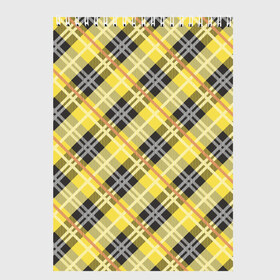 Скетчбук с принтом Ultimate Tartan в Рязани, 100% бумага
 | 48 листов, плотность листов — 100 г/м2, плотность картонной обложки — 250 г/м2. Листы скреплены сверху удобной пружинной спиралью | Тематика изображения на принте: 2021 | pantone | клетка | орнамент | тартан | узор | цвет года | шотландка