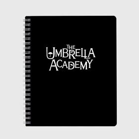 Тетрадь с принтом umbrella academy в Рязани, 100% бумага | 48 листов, плотность листов — 60 г/м2, плотность картонной обложки — 250 г/м2. Листы скреплены сбоку удобной пружинной спиралью. Уголки страниц и обложки скругленные. Цвет линий — светло-серый
 | academy | umbrella | umbrella academy | адам годли | академия | академия амбрелла | амбрелла | дэвид кастанеда | колм фиори | кэмерон бриттон | мэри джей блайдж
джон магаро | роберт шиэн | том хоппер | эллиот пейдж