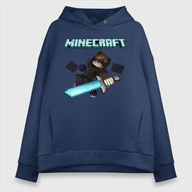 Женское худи Oversize хлопок с принтом Minecraft в Рязани, френч-терри — 70% хлопок, 30% полиэстер. Мягкий теплый начес внутри —100% хлопок | боковые карманы, эластичные манжеты и нижняя кромка, капюшон на магнитной кнопке | minecraft | алекс | белый | блоки | ведьма | взрывчатка | визера | волк | гаст | добывать | дракон | зеленый куб | зомби | игра | крафт | крипер | кубики | лошадка | майн | майнкрафт | манкрафт | овечка | оцелот