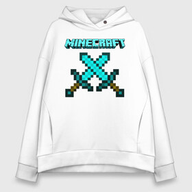 Женское худи Oversize хлопок с принтом Minecraft в Рязани, френч-терри — 70% хлопок, 30% полиэстер. Мягкий теплый начес внутри —100% хлопок | боковые карманы, эластичные манжеты и нижняя кромка, капюшон на магнитной кнопке | minecraft | алекс | белый | блоки | ведьма | взрывчатка | визера | волк | гаст | добывать | дракон | зеленый куб | зомби | игра | крафт | крипер | кубики | лошадка | майн | майнкрафт | манкрафт | овечка | оцелот