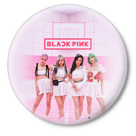 Значок с принтом BLACKPINK в Рязани,  металл | круглая форма, металлическая застежка в виде булавки | black pink | blackpink | k pop | блэкпинк | дженни | джису | к поп | лиса | розэ