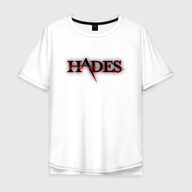 Мужская футболка хлопок Oversize с принтом Hades Logo (Z) в Рязани, 100% хлопок | свободный крой, круглый ворот, “спинка” длиннее передней части | Тематика изображения на принте: 