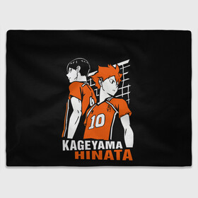 Плед 3D с принтом Haikyuu Hinata Kageyama в Рязани, 100% полиэстер | закругленные углы, все края обработаны. Ткань не мнется и не растягивается | Тематика изображения на принте: anime | haiku | haikuu | haikyu | haikyuu | hinata | kageyama | karasuno | shoe | аниме | атака титанов | ван пис | волейбол | кагеяма | карасуно | наруто | некома | хайку | хината | чиби | шариторидзава | шое