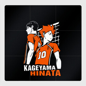 Магнитный плакат 3Х3 с принтом Haikyuu Hinata Kageyama в Рязани, Полимерный материал с магнитным слоем | 9 деталей размером 9*9 см | anime | haiku | haikuu | haikyu | haikyuu | hinata | kageyama | karasuno | shoe | аниме | атака титанов | ван пис | волейбол | кагеяма | карасуно | наруто | некома | хайку | хината | чиби | шариторидзава | шое