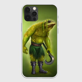 Чехол для iPhone 12 Pro с принтом Bullywug  в Рязани, силикон | область печати: задняя сторона чехла, без боковых панелей | art | жаба | жабалюд | зеленый фон