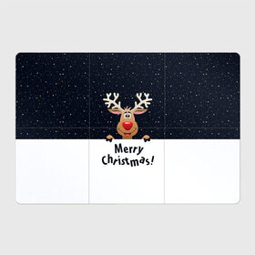 Магнитный плакат 3Х2 с принтом Merry Christmas в Рязани, Полимерный материал с магнитным слоем | 6 деталей размером 9*9 см | christmas | merry christmas | santa claus | дед мороз | ёлка | новогодние олени | новый год | оленёнок бэмби | оленёнок рудольф | орнамент | с новым годом | санта клаус | свитер с оленями | снегурочка | снежинки | узоры