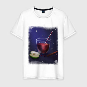 Мужская футболка хлопок с принтом Holiday Cocktail в Рязани, 100% хлопок | прямой крой, круглый вырез горловины, длина до линии бедер, слегка спущенное плечо. | Тематика изображения на принте: коктейль | напиток | праздничный
