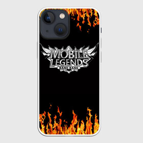 Чехол для iPhone 13 mini с принтом Mobile Legends в Рязани,  |  | mobile legends | mobile legends print | mobile legends: bang bang | белый | для крутых | кофта mobile legends | кружка mobile legends | надпись mobile legends | огонь | принт mobile legends | футболка mobile legends | черный