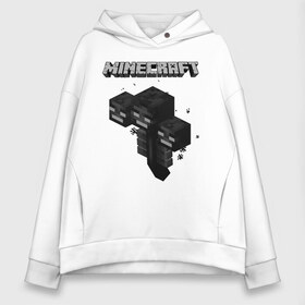 Женское худи Oversize хлопок с принтом Minecraft в Рязани, френч-терри — 70% хлопок, 30% полиэстер. Мягкий теплый начес внутри —100% хлопок | боковые карманы, эластичные манжеты и нижняя кромка, капюшон на магнитной кнопке | minecraft | алекс | белый | блоки | ведьма | взрывчатка | визера | волк | гаст | добывать | дракон | зеленый куб | зомби | игра | крафт | крипер | кубики | лошадка | майн | майнкрафт | манкрафт | овечка | оцелот