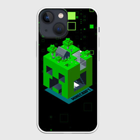 Чехол для iPhone 13 mini с принтом Minecraft в Рязани,  |  | minecraft | алекс | белый | блоки | ведьма | взрывчатка | визера | волк | гаст | добывать | дракон | зеленый куб | зомби | игра | крафт | крипер | кубики | лошадка | майн | майнкрафт | манкрафт | овечка | оцелот