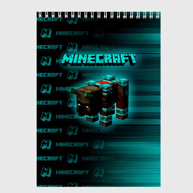 Скетчбук с принтом Minecraft в Рязани, 100% бумага
 | 48 листов, плотность листов — 100 г/м2, плотность картонной обложки — 250 г/м2. Листы скреплены сверху удобной пружинной спиралью | minecraft | алекс | белый | блоки | ведьма | взрывчатка | визера | волк | гаст | добывать | дракон | зеленый куб | зомби | игра | крафт | крипер | кубики | лошадка | майн | майнкрафт | манкрафт | овечка | оцелот