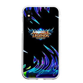 Чехол для iPhone XS Max матовый с принтом Mobile Legends Bang Bang в Рязани, Силикон | Область печати: задняя сторона чехла, без боковых панелей | bang bang | logo | logo game | moba | mobile legends | mobile moba | логотипы игр | моба | мобайл легенд | мобайл легендс | мобильные игры | мобильные легенды