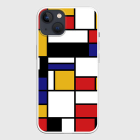 Чехол для iPhone 13 с принтом Color blocking в Рязани,  |  | geometry | retro | retro style | stripes | urban | vintage | абстракция | винтаж | геометрические | геометрия | городской | девяностые | искусство | клетка | колор блок | линии | мондриан | полосатый | полоска | полосы