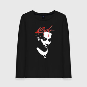 Женский лонгслив хлопок с принтом Playboi Carti Whole Lotta Red в Рязани, 100% хлопок |  | carti | caty | lotta | merch | playboi | playboy | red | trap | whole | wlr | альбом | карти | мерч | новый | плейбой