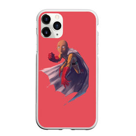 Чехол для iPhone 11 Pro матовый с принтом Сайтама One Punch Man в Рязани, Силикон |  | anime | one punch man | аниме | анимэ | бэнг | ван панч мэн | ванпанчмен | генос | кинг | сайтама | соник | супер герой | торнадо | уан панч мен