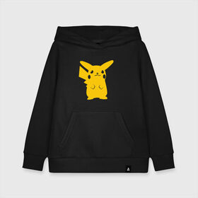 Детская толстовка хлопок с принтом PIKACHU в Рязани, 100% хлопок | Круглый горловой вырез, эластичные манжеты, пояс, капюшен | anime | manga | pika pika | pikachu | pokemon | аниме | желтый | мультфильм | пика пика | пикачу | покемоны | япония