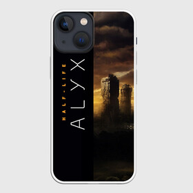 Чехол для iPhone 13 mini с принтом Half Life Alyx в Рязани,  |  | half life | half life alyx | аликс | апокалипсис | город | игра | игроман | компьютерная | подарок | пост апокалипсис | халф лайф | шутер