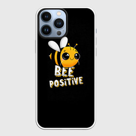 Чехол для iPhone 13 Pro Max с принтом ПЧЁЛКА в Рязани,  |  | Тематика изображения на принте: bee | cute | inscription | positive | striped | wasp | бее | милота | надпись | насекомое | оса | позитив | полосатая | пчела | пчелка