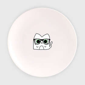 Тарелка 3D с принтом Кот Зефир очкарик в Рязани, фарфор | диаметр - 210 мм
диаметр для нанесения принта - 120 мм | животное | интересные иллюстрации | кот зефир | кот очкарик | кошка | прикольные картинки | эмоджи