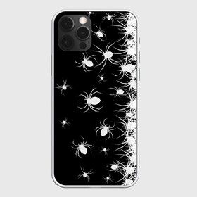 Чехол для iPhone 12 Pro Max с принтом Пауки в Рязани, Силикон |  | black and white | dark | halloween | horror | spiders | жуки | клещ | краска | минимализм | монохромный | ночь | пауки | паутина | паучки | паучок | страшный | сумерки | темный | тьма | ужасы | уличный | хеллоуин | хоррор