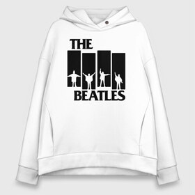 Женское худи Oversize хлопок с принтом The Beatles в Рязани, френч-терри — 70% хлопок, 30% полиэстер. Мягкий теплый начес внутри —100% хлопок | боковые карманы, эластичные манжеты и нижняя кромка, капюшон на магнитной кнопке | великобритания | джон леннон | классика | легенды | музыка | пол маккартни | рок | рок группа