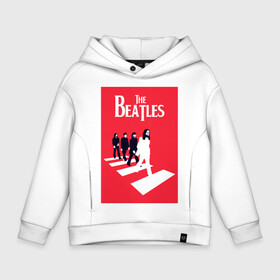 Детское худи Oversize хлопок с принтом The Beatles в Рязани, френч-терри — 70% хлопок, 30% полиэстер. Мягкий теплый начес внутри —100% хлопок | боковые карманы, эластичные манжеты и нижняя кромка, капюшон на магнитной кнопке | the beatles | великобритания | джон леннон | классика | легенды | музыка | пол маккартни | рок | рок группа