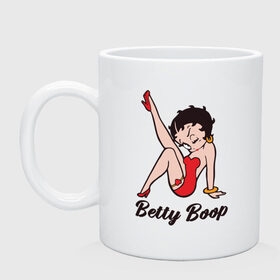 Кружка с принтом Betty Boop в Рязани, керамика | объем — 330 мл, диаметр — 80 мм. Принт наносится на бока кружки, можно сделать два разных изображения | Тематика изображения на принте: betty boop | любовь