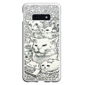 Чехол для Samsung S10E с принтом Коты мемы кошки в Рязани, Силикон | Область печати: задняя сторона чехла, без боковых панелей | киса | киска | коты | кошечки | кошка | кошки | мем | мем кот и девушки | мем с котом | мем с кошкой | мемы
