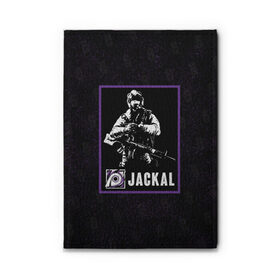 Обложка для автодокументов с принтом Jackal в Рязани, натуральная кожа |  размер 19,9*13 см; внутри 4 больших “конверта” для документов и один маленький отдел — туда идеально встанут права | Тематика изображения на принте: jackal | r6s | rainbow six siege | оперативник | персонаж