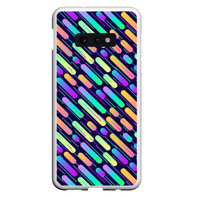 Чехол для Samsung S10E с принтом geometric abstract в Рязани, Силикон | Область печати: задняя сторона чехла, без боковых панелей | абстракция | геометрия | линии | палочки | радуга | яркая