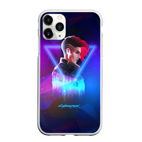 Чехол для iPhone 11 Pro матовый с принтом Cyberpunk 2077 в Рязани, Силикон |  | cyberpunk 2077 | игра | киберпанк | компьютерная | космос | неоновый | панк | персонаж | подарок | фиолетовый