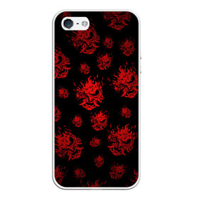 Чехол для iPhone 5/5S матовый с принтом RED SAMURAI PATTERN в Рязани, Силикон | Область печати: задняя сторона чехла, без боковых панелей | 2019 | cd project red | cyberpunk 2077 | cyberpunk fashion | hacker | keanu reeves | maelstrom | militech | night city | quadra | samurai | samurai cyberpunk 2077 | sci fi | trauma team | v | ви | киану ривз | киберпанк 2077 | логотип | роботы | 