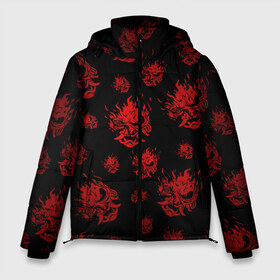 Мужская зимняя куртка 3D с принтом RED SAMURAI PATTERN в Рязани, верх — 100% полиэстер; подкладка — 100% полиэстер; утеплитель — 100% полиэстер | длина ниже бедра, свободный силуэт Оверсайз. Есть воротник-стойка, отстегивающийся капюшон и ветрозащитная планка. 

Боковые карманы с листочкой на кнопках и внутренний карман на молнии. | 2019 | cd project red | cyberpunk 2077 | cyberpunk fashion | hacker | keanu reeves | maelstrom | militech | night city | quadra | samurai | samurai cyberpunk 2077 | sci fi | trauma team | v | ви | киану ривз | киберпанк 2077 | логотип | роботы | 