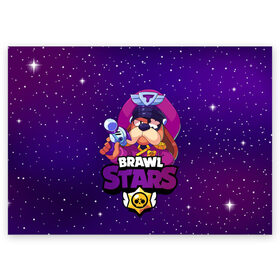 Поздравительная открытка с принтом Brawl Stars - Генерал Гавс в Рязани, 100% бумага | плотность бумаги 280 г/м2, матовая, на обратной стороне линовка и место для марки
 | 2020 | 2021 | brawl | colonel | dog | leon | ruffus | space | stars | бравл | браво | гавс | генерал | корабль | космический | космос | леон | лион | новые | новый | персонаж | персонажи | пес | планеты | собака | страс