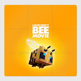 Магнитный плакат 3Х3 с принтом Minecraft bee movie в Рязани, Полимерный материал с магнитным слоем | 9 деталей размером 9*9 см | Тематика изображения на принте: 