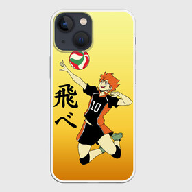 Чехол для iPhone 13 mini с принтом Fly High Haikyuu в Рязани,  |  | fly high | haikyu | haikyuu | jump | аниме персонажи | волейбол | иероглифы | кенма козуме | лети высоко | логотипы аниме | мяч | ринтаро | сатори | спортсмен | шоё хинато | японские