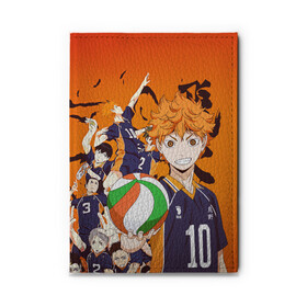 Обложка для автодокументов с принтом ВОЛЕЙБОЛ!! / HAIKYUU!! в Рязани, натуральная кожа |  размер 19,9*13 см; внутри 4 больших “конверта” для документов и один маленький отдел — туда идеально встанут права | Тематика изображения на принте: anime | haikyu | haikyuu | karasuno | аниме | волейбол | ворон | карасуно | манга | мяч | сёё хината