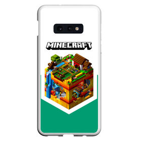 Чехол для Samsung S10E с принтом Minecraft в Рязани, Силикон | Область печати: задняя сторона чехла, без боковых панелей | minecraft | алекс | белый | блоки | ведьма | взрывчатка | визера | волк | гаст | добывать | дракон | зеленый куб | зомби | игра | крафт | крипер | кубики | лошадка | майн | майнкрафт | манкрафт | овечка | оцелот