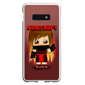 Чехол для Samsung S10E с принтом Minecraft в Рязани, Силикон | Область печати: задняя сторона чехла, без боковых панелей | minecraft | алекс | белый | блоки | ведьма | взрывчатка | визера | волк | гаст | добывать | дракон | зеленый куб | зомби | игра | крафт | крипер | кубики | лошадка | майн | майнкрафт | манкрафт | овечка | оцелот