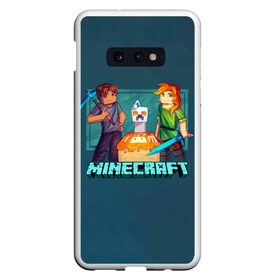 Чехол для Samsung S10E с принтом Minecraft в Рязани, Силикон | Область печати: задняя сторона чехла, без боковых панелей | minecraft | алекс | белый | блоки | ведьма | взрывчатка | визера | волк | гаст | добывать | дракон | зеленый куб | зомби | игра | крафт | крипер | кубики | лошадка | майн | майнкрафт | манкрафт | овечка | оцелот