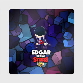 Магнит виниловый Квадрат с принтом BRAWL STARS EDGAR в Рязани, полимерный материал с магнитным слоем | размер 9*9 см, закругленные углы | Тематика изображения на принте: 8 bit | brawl stars | byron | colette | crow | edgar | gale | leon | max | mr.p | sally leon | shark | virus 8 bit | werewolf leon | акула | байрон | берли | бравл старс | ворон | коллет | макс | оборотень | эдгар