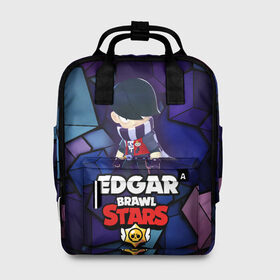 Женский рюкзак 3D с принтом BRAWL STARS EDGAR в Рязани, 100% полиэстер | лямки с регулируемой длиной, сверху ручки, чтобы рюкзак нести как сумку. Основное отделение закрывается на молнию, как и внешний карман. Внутри два дополнительных кармана, один из которых закрывается на молнию. По бокам два дополнительных кармашка, куда поместится маленькая бутылочка
 | Тематика изображения на принте: 8 bit | brawl stars | byron | colette | crow | edgar | gale | leon | max | mr.p | sally leon | shark | virus 8 bit | werewolf leon | акула | байрон | берли | бравл старс | ворон | коллет | макс | оборотень | эдгар