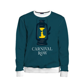 Детский свитшот 3D с принтом Карнивал Роу - Carnival Row в Рязани, 100% полиэстер | свободная посадка, прямой крой, мягкая тканевая резинка на рукавах и понизу свитшота | Тематика изображения на принте: carnival row | волшебный | исторический | карнивал роу | крылья | лампа | лого | логотип | подарок | сериал | сказка | фея | шляпа