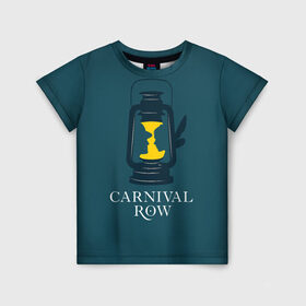 Детская футболка 3D с принтом Карнивал Роу - Carnival Row в Рязани, 100% гипоаллергенный полиэфир | прямой крой, круглый вырез горловины, длина до линии бедер, чуть спущенное плечо, ткань немного тянется | Тематика изображения на принте: carnival row | волшебный | исторический | карнивал роу | крылья | лампа | лого | логотип | подарок | сериал | сказка | фея | шляпа