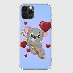 Чехол для iPhone 12 Pro Max с принтом Коала в Рязани, Силикон |  | day | heart | koala | love | romantic | valentine | valentines | амур | валентина | влюбленные | влюбленных | всех | день | коала | купидон | любовь | романтика | романтичность | святого | сердечки | сердечко | сердце