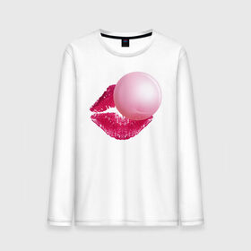 Мужской лонгслив хлопок с принтом BubbleGum Lips в Рязани, 100% хлопок |  | bubble | bubblegum | day | gum | heart | kiss | lips | love | romantic | valentine | valentines | амур | валентина | влюбленные | влюбленных | всех | губы | день | жвачка | любовь | поцелуй | романтика | романтичность | святого | сердечк